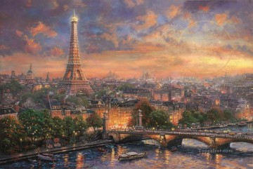 Artworks in 150 Subjects Painting - Paris City of Love TK